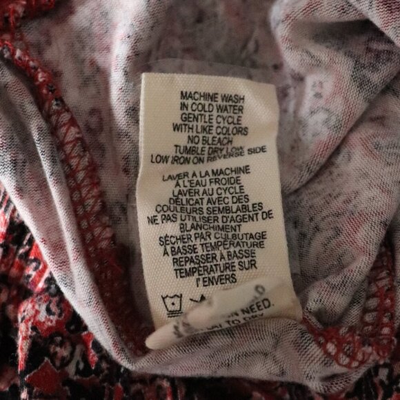 No Comment Women's Medium Colorful Stretch Open Front Tie Midi Flowy Skirt - Picture 13 of 13